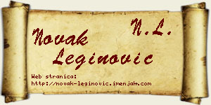 Novak Leginović vizit kartica